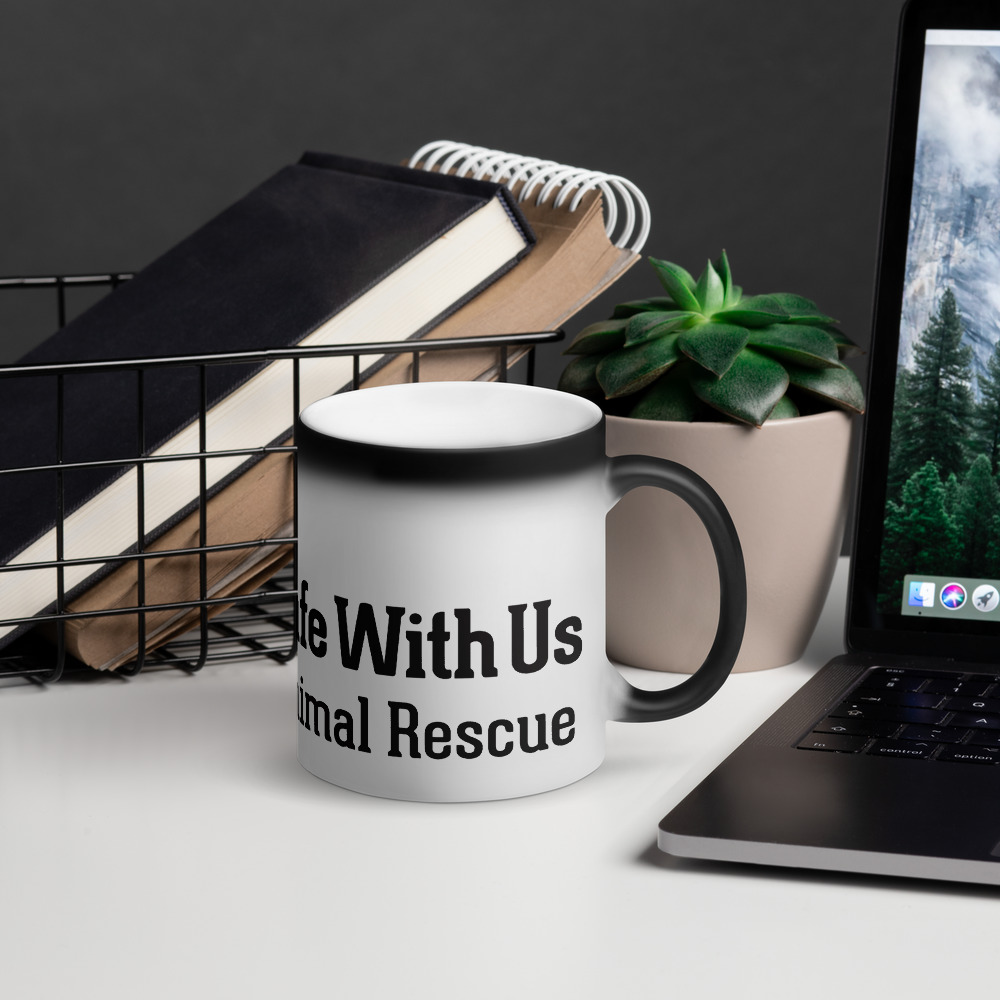 Matte Black Magic Mug Safe With Us Animal Rescue