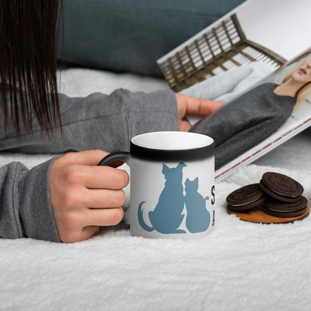 Matte Black Magic Mug Safe With Us Animal Rescue