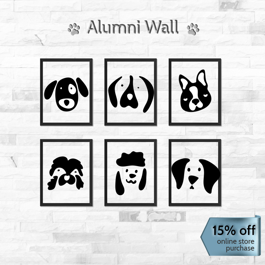 alumni wall and 15% off
